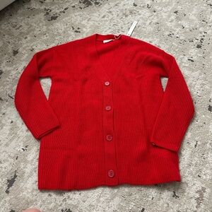 One Grey Day Solomon Cardigan Size Small - Red